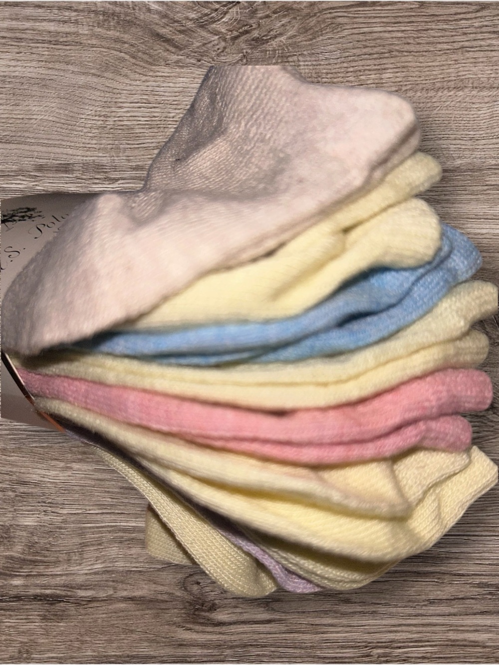 Womens US Polo Pastel Socks Pack - Pink, Yellow, Blue, Cream, 10 pairs 🌟